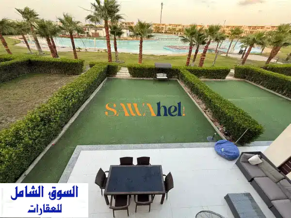دوبلكس مميز على بحيره كوستا فى  امواج الساحل الشمالى...