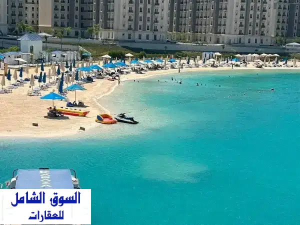 شقة للبيع بالحي اللاتيني العلمين الجديدة | فيو أبراج ولاجون | عائد دولاري و تشطيب كامل