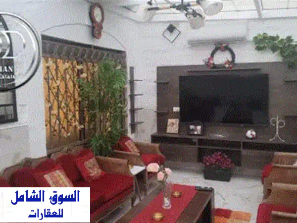 رقم الاعلان 7337 شقة أرضية شبه فيلا مفروشة للإيجار عبدون مساحة 280م 4 نوم مع تراس وحديقة 120م ...