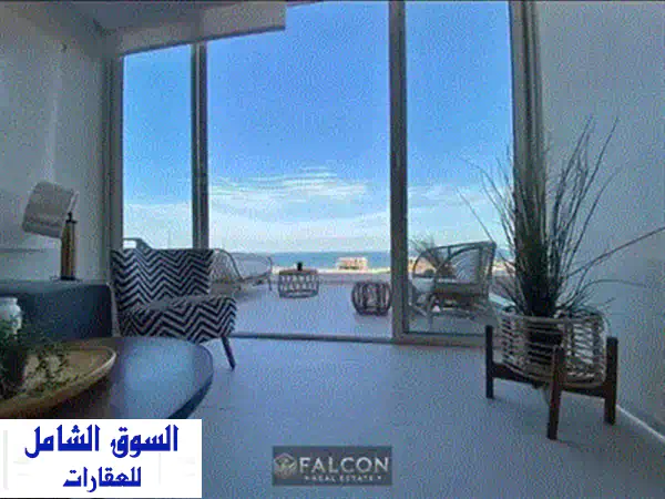 2 د الي  قلب البحر شاليه متشطب vip  فيو خيالي بانورامي  خطوات للبحر في اميز لوكيشن في القريه شاليه استثمار مضمون طوال السنه بعائد لايقل عن 70 الف 3