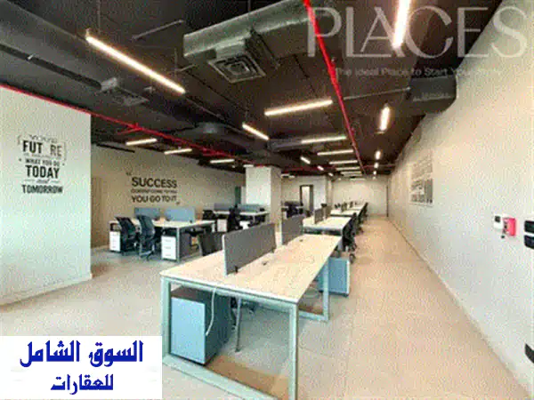 مكتب اداري مفروش  للايجار في مبني Enawalks 1,030 SQM 2