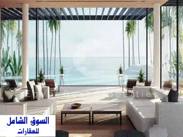 شاليه 3 غرف نوم للبيع فى موقع مميز باطلاله لاجون مميزه  باقساط طويله تصل 10 سنين  بافضل تقسيمه فى جون فى سوديك فى راس الحكمه فى الساحل الشمالى 4