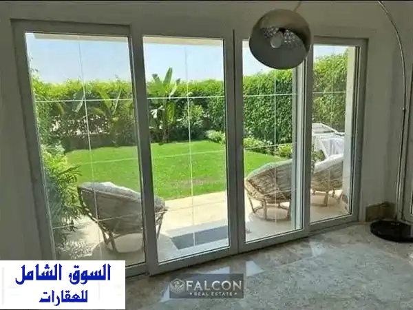 جاهزه للمعاينه  شقه +جاردن خاصه بفيو مفتوح بحري بالكامل تشطيب كامل للبيع في مايان الشروق al shorouk امام مدينتي بجوا لافيستا باتيو كازا+سوان ليك