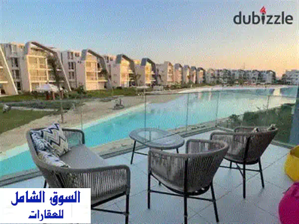 شالييه سى فييو متشطب بالكامل  برايم لوكيشين فى راس الحكمه  الكيلو 211  امام  Hacienda West . 3