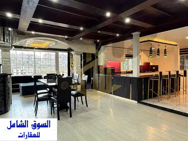 فيلا ثلاثية فخمة للإيجار في بيصور | مفروشة بالكامل وإطلالة جبلية خلابة