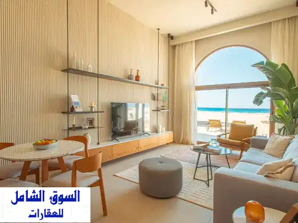 شاليه ب موقع مميز ب فيو كامل للبحر و بسعر رائع