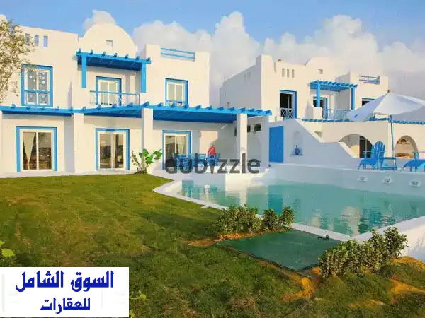 شاليه متشطب بالكامل للبيع برايم لوكيشين الكيلو 200  ماونتن فييو راس الحكمه