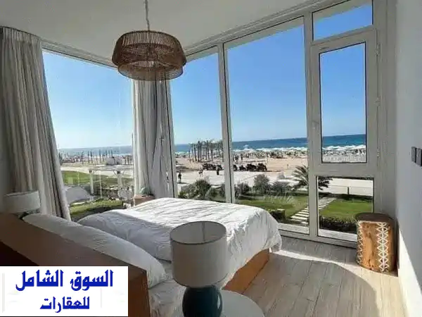 شالييه سى فييو متشطب بالكامل برايم لوكيشين فى راس الحكمه الكيلو 211 امام Hacienda West .