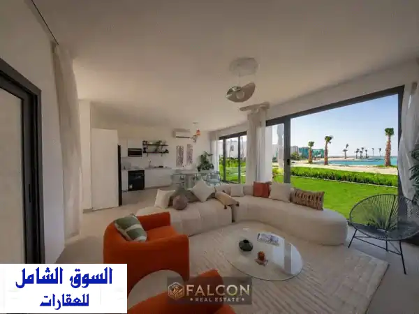 خصم35 +قسط 6 س شاليه بحري تشطيب Ultra Lux اطلاله من كل الغرف في كالي كوست  Cali Coast راس الحكمه بجوار فوكا باي & سيزر & هاسيندا