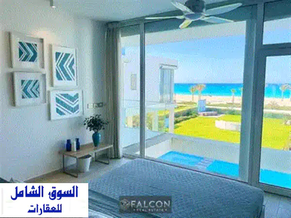 شاليه لقطه بخصم 40  كاشف البحر بالكامل فيو ولا اروع(3 غرف) للبيع في تلال الساحل الشمالي Telal north coast بجوار لافيستا كاسكادا ومراسي وامواج وهاسيندا 2