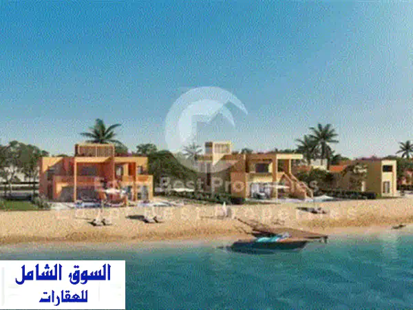 استلم فيلتك الفاخرة بالجونة خلال سنة! | إطلالة مباشرة على البحر واللاجون | 4 غرف نوم + ناني | تشطيب أوراسكوم