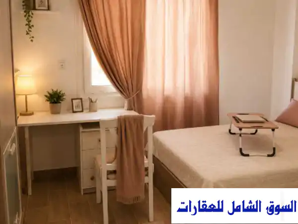 شقة مفروشة المنصورة الجديدة جنة 1 ثلاث غرف نوم وثلاث حمامات مجهزة للطالبة وبها تليفون ونت للإيجار في الدقهلية