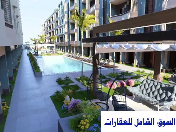 استوديو 37 م الدور الارضي الممشي السياحي pool view تقسيط للبيع في الغردقة البحر الأحمر