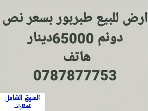 ارض للبيع في طبربور عين رباط