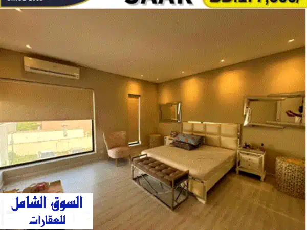 فيلا حديثة فاخرة نصف مفروشة للبيع في سار  177000 دينار بحريني. تقع هذه الفيلا الفاخرة الحديثة وشبه ...