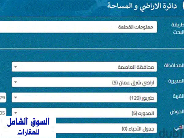 ارض للبيع في طبربور عين رباط