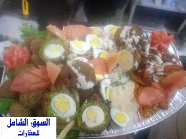 العنوان بوفيه ومطعم متكامل للبيع اكلات مصريه وقابل لجميع النشاطات (بداعي السفر / لعدم التفرغ) ...