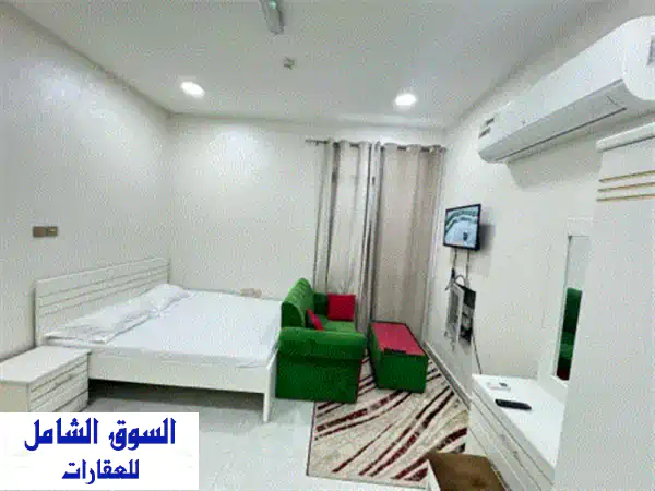 استوديو فاخر للإيجار برأس الخيمة | مفروش بالكامل وشامل الكهرباء والماء والنت | دفع شهري بدون شيكات | قرب دوار مستشفى راك