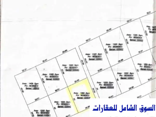للبيع أرض فى أم السنيم  تمويل عقاري في الريان الجديد