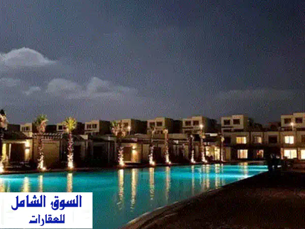 شاليه صف أول لاجون Sea View  من مصطبـة 33 م  متشطب بجوار هاسيندا باي للبيع في سي شور هايد بارك الساحل الشمالي راس الحكمة Seashore Hyde Park North Coast 2
