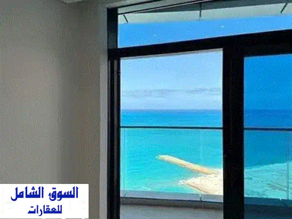 بأقل سعر استلم فوري شقه للبيع صف اول علي اللاجون متشطبه الترا سوبر لوكس في العلمين الجديده الساحل الشمالي north coast بالقرب من مارينا8 marina 2