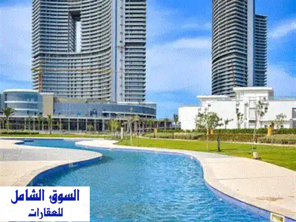 بأقل سعر استلم فوري شقه للبيع صف اول علي اللاجون متشطبه الترا سوبر لوكس في العلمين الجديده الساحل الشمالي north coast بالقرب من مارينا8 marina 4