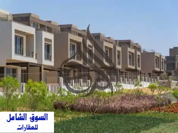 تاون هاوس كورنر للبيع في بالم هيلز قطامية PK2 التجمع الخامس موقع مميز اقل من سعر السوق