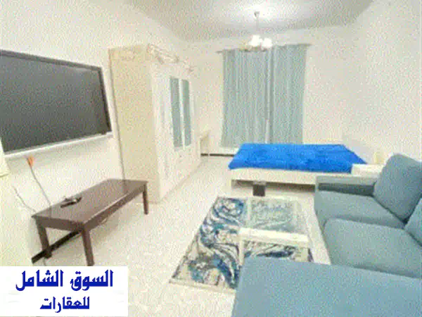 استوديو مفروش شهري في عجمان النعيمية 3 خلف بنك المشرق قريب من مخرج دبي والشارقة والكورنيش مع توفر ...