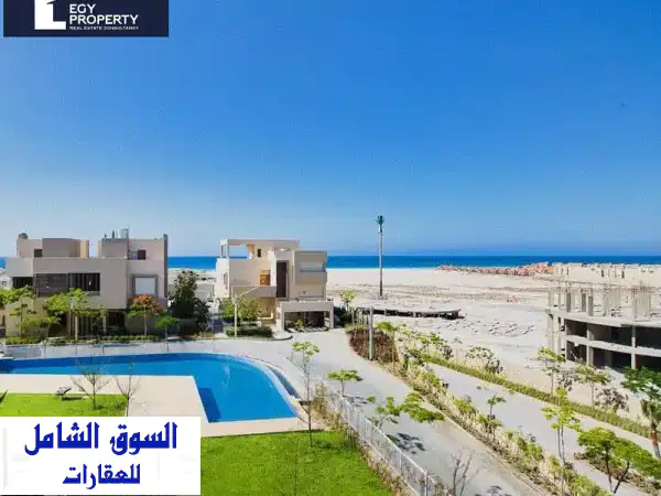شاليه للبيع متشطب سوبر لوكس فيو على البحر استلام فوري في هاسيندا وايت Hacienda White