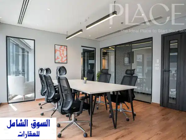 استثمر في موقع مميز  مكتب إداري متكامل التجهيزات...
