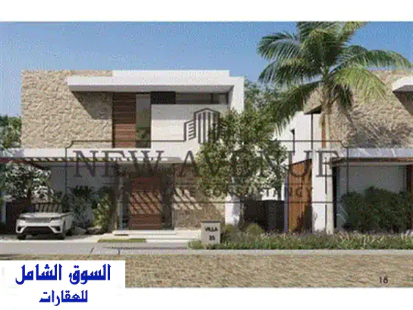 توين هاوس  للبيع صف أول على اللاجون في أزها الساحل الشمالي Azha North Coast رأس الحكمة من شركة مدار Madaar 3