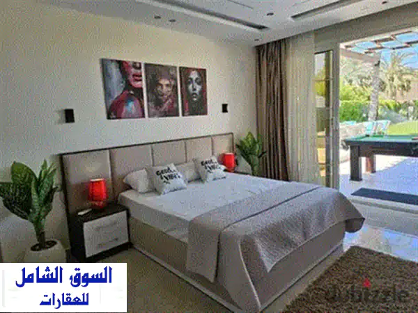 قصر للبيع في مارينا الساحل الشمالي حملم سباحة خاص و حديقة 1600 متر