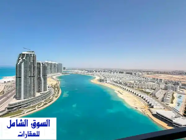 شاليه للبيع بتشطيب مميز يطل علي أبراج العلمين  مزارين