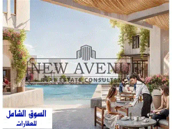 شاليه للبيع مباشرة على البحر بمقدم 5  في وادي يم رأس الحكمة الساحل الشمالي من شركة مدن Wadi Yemm Ras El Hekma North Coast by Modon 2