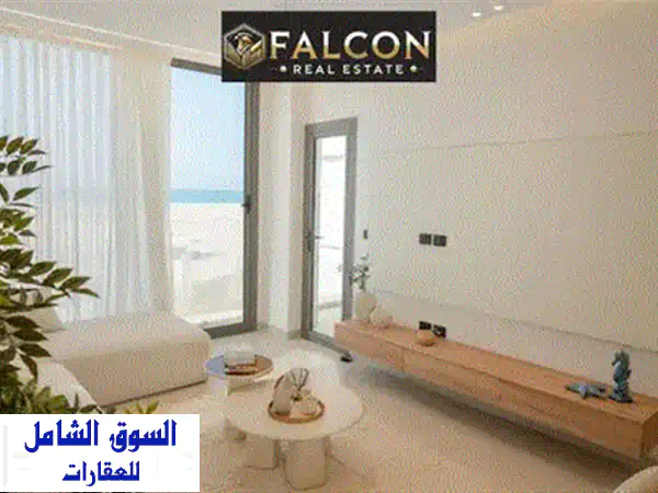 صف اول بحر بسعر لقطه متشطب بالكامل ع المفتاح في مارينا5 الساحل الشمالي  قبل لسان الوزراء marina5  بجوار فندق Rixos دقائق من مراسي 4