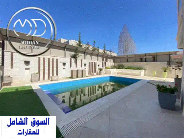 رقم الاعلان 7336 فيلا مفروشة للإيجار لأصحاب الذوق الرفيع دابوق مساحة 600م مع مسبح وتراسات وحدائق ...