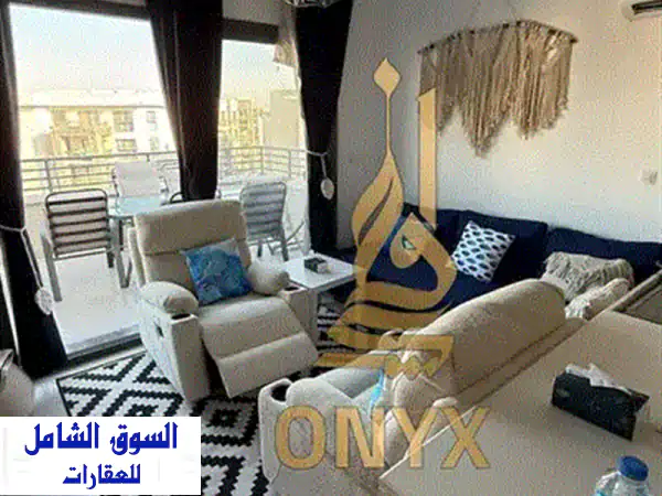 شاليه 106 م للبيع ريسيل استلام فوري باقل من سعر السوق بغرفتين نوم في مارينا مراسي بالساحل الشمالي  Marassi Marina in North Coast 2