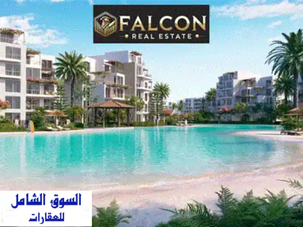 بتشطيب سوبر لوكس خطوات للبحر للاجون بفيو خيالى من جميع الغرف شاليه للبيع فى سى شور بالقرب من سيزر سوديك وكون ولافيستا بخصم كبير على الكاش 4