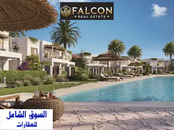 بتشطيب سوبر لوكس خطوات للبحر للاجون بفيو خيالى من جميع الغرف شاليه للبيع فى سى شور بالقرب من سيزر سوديك وكون ولافيستا بخصم كبير على الكاش 3