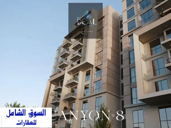 شقه علي فيو لاند سكيب ومساحات خضرا 3 غرف 149 متر بخصم 40 في قلب العاصمه الاداريه واميز لوكيشن في ال R8