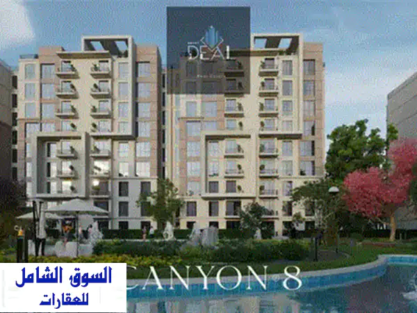 شقه علي فيو لاند سكيب ومساحات خضرا 3 غرف 149 متر بخصم 40  في قلب العاصمه الاداريه واميز لوكيشن في ال R8 4