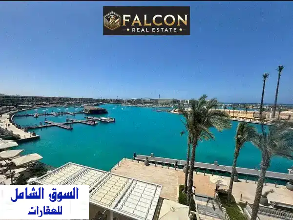 استوديو للبيع دايركت علي البحر واخد لوكيشن مميز علي المارينا متشطب في سولت salt راس الحكمه في الساحل الشمالي