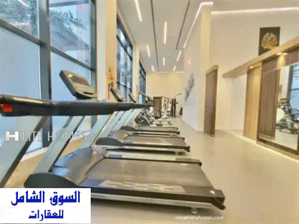 شقة نصف مفروشة باطلالة بحرية مكونة من غرفتي نوم في صباح السالم. غرفة معيشة، مطبخ مفتوح مجهز، ...