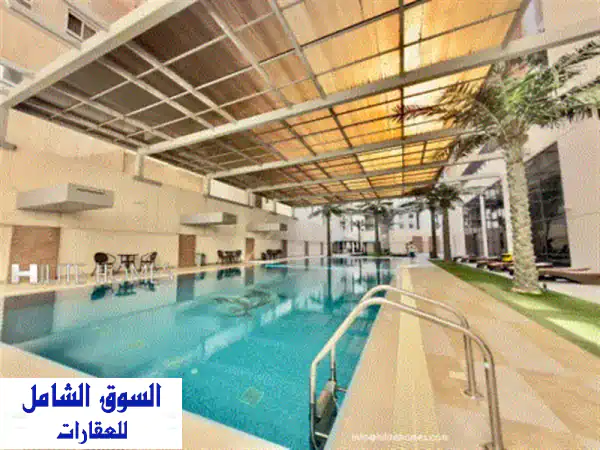 شقة نصف مفروشة باطلالة بحرية مكونة من غرفتي نوم...