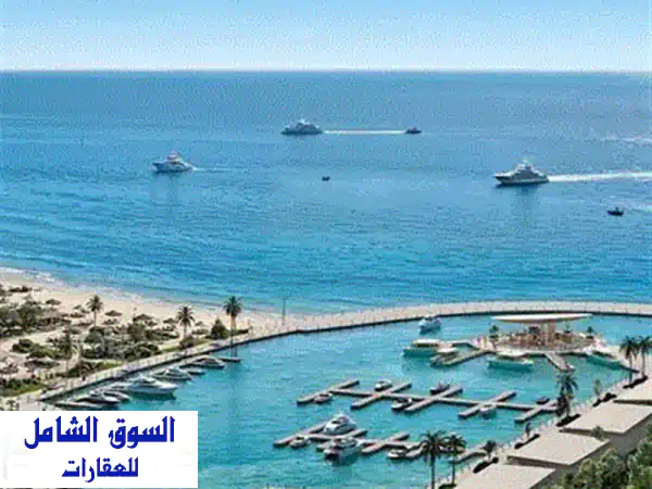 شالية للبيع بفيو بانورامي علي البحر متشطب ultra modern بالتقسيط في سولت salt راس الحكمه